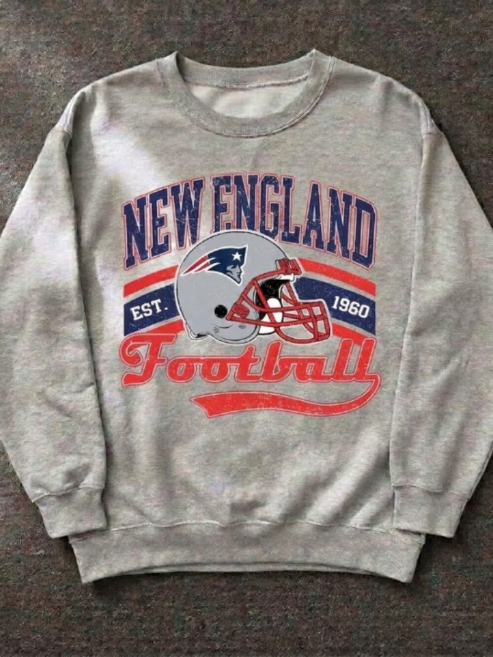 New England Patriots Sweatshirt - Ash Grey